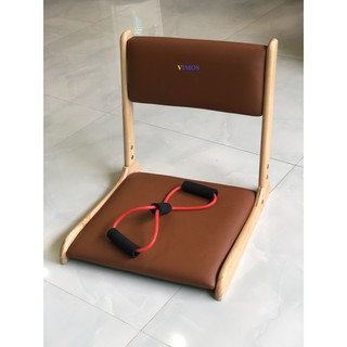Ghế ngồi bệt tựa lưng,ghế xếp kiểu Nhật -Tặng kèm dây tập thể dục(màu ngẫu nhiên)