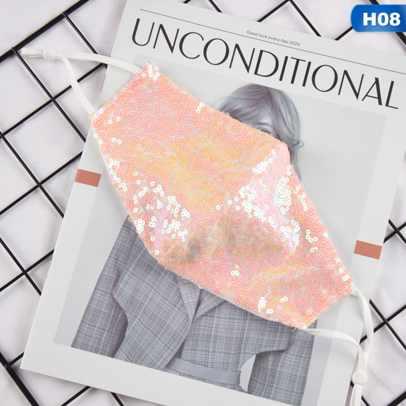 Khẩu trang chống bụi có thể giặt trang trí kim tuyến lấp lánh sành điệu | BigBuy360 - bigbuy360.vn