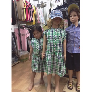 Sơ mi váy bé gái zaza kid ảnh thật