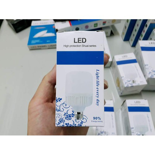 Bóng đèn led bulb trụ kín nước 15W đui E27 ánh sáng trắng, vàng