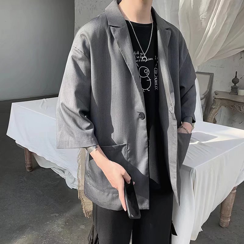 Áo Khoác Vest Tay Ngắn Phong Cách Hàn Quốc Dành Cho Nam