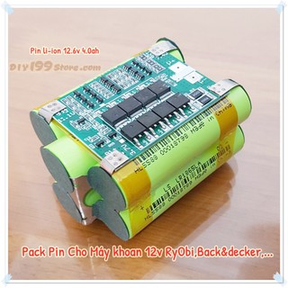Khối pin ryobi 12.6v & black & decker 12.6v