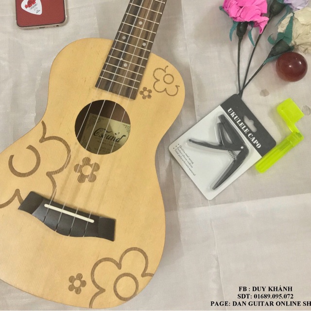 (RẺ VÔ ĐỊCH ) ĐÀN UKULELE CONCERT KHẮC HOA