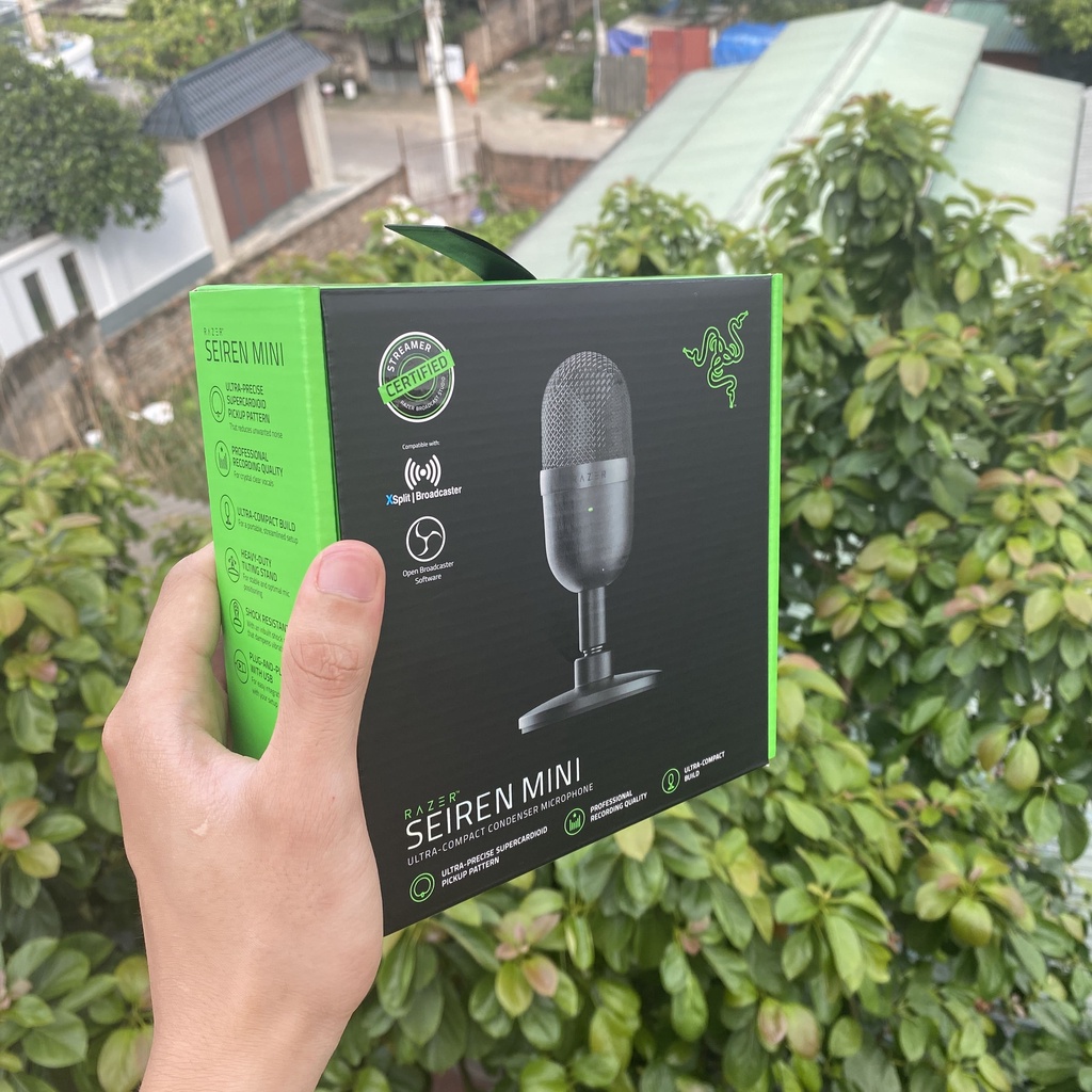 Micro thu âm Razer Seiren Mini Cho PC Laptop ghi âm điện thoại - Hàng chính hãng Razer Bảo hành 12 tháng