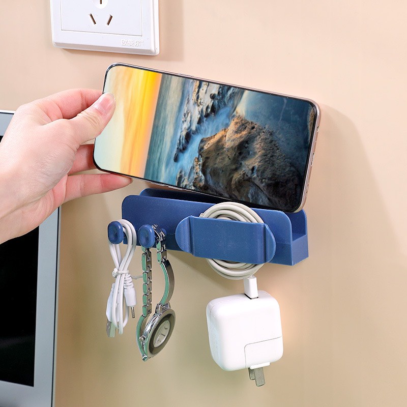 Gía đỡ điện thoại (M4) kèm treo phích cắm, thu gọn cáp đa năng