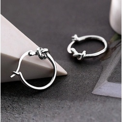 Khuyên Tai Tròn Trơn Đơn Giản Phong Cách Hàn Quốc Cho Nữ