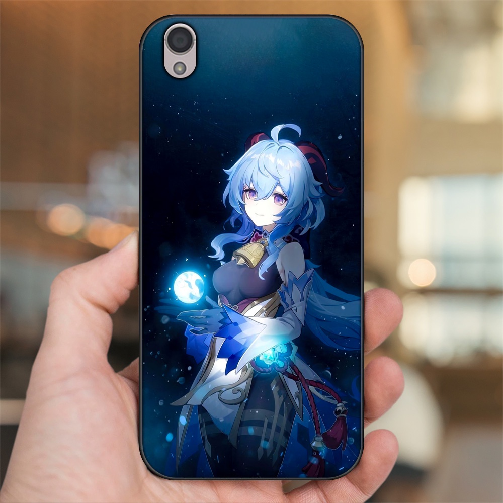 Ốp lưng Oppo A37 Neo 9, F1 Plus viền đen in hình Ganyu Genshin Impact