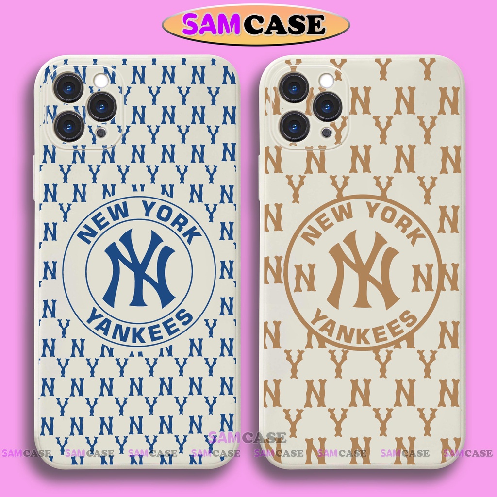 Ốp lưng điện thoại iPhone MLB cạnh viền vuông silicon dẻo bảo vệ camera ip 6/6s/7/8/X/XS/XR/11/12/13/14 Pro Plus Max