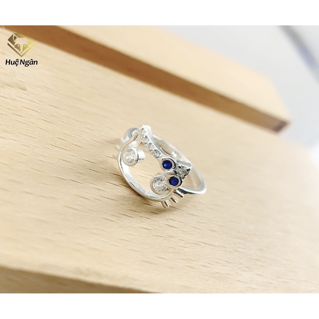 Nhẫn bạc Ý 925 Huệ Ngân - Mèo KITTY RYR140071 (Li tay nhỏ)