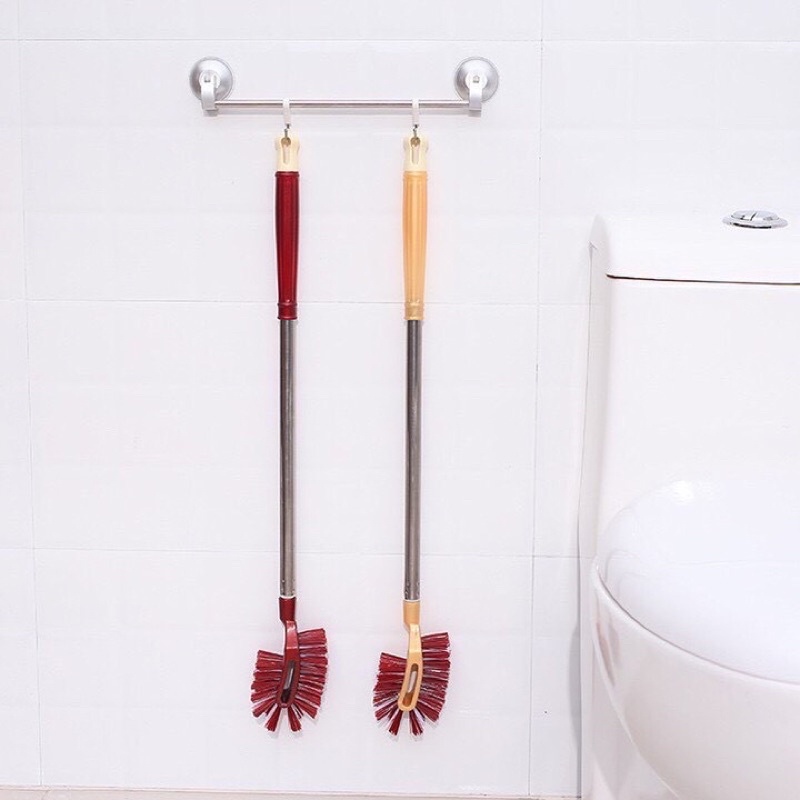 Bàn chải chà bồn cầu 2 đầu đa năng - chổi cọ toilet, cọ bồn cầu chùi rửa nhà tắm 63cm