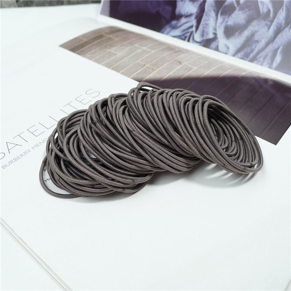 Dây buộc tóc satin lụa co giãn màu trơn thời trang cho nữ