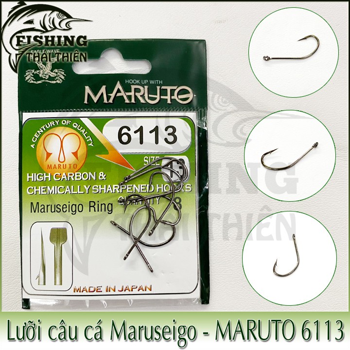 Lưỡi Câu Cá Maruseigo Maruto 6113 Chất Liệu Carbon Siêu Cứng Dùng Câu Cá Chép Rô Phi Mè Tra Trê Chim