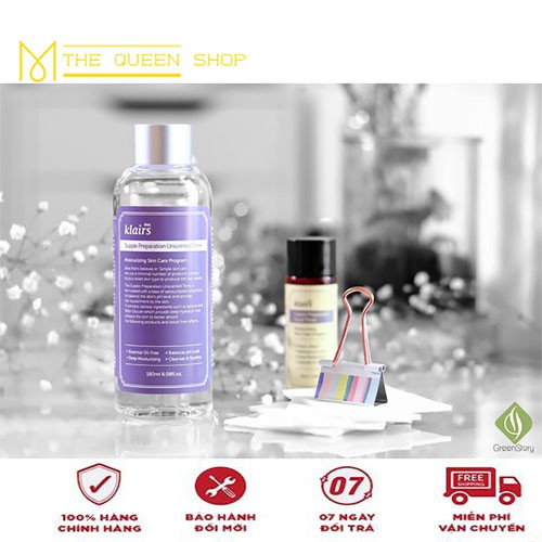 ☑️ [ Klairs ] Nước hoa hồng làm sạch, dưỡng ẩm, se khít lỗ chân lông cho da nhạy cảm Hàn Quốc Klairs Supple Preparation