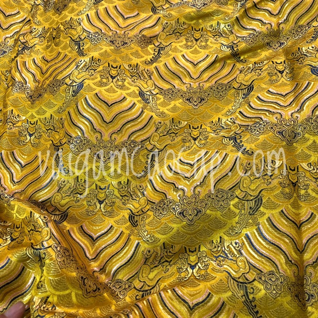 Gấm Thượng Hải vân mây vàng