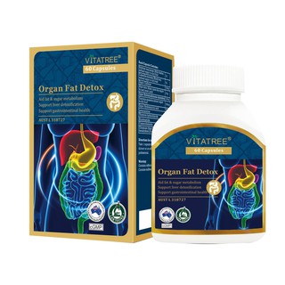 Viên Uống Giải Độc Mỡ Toàn Thân VITATREE - Organ Fat Detox - 60 Viên