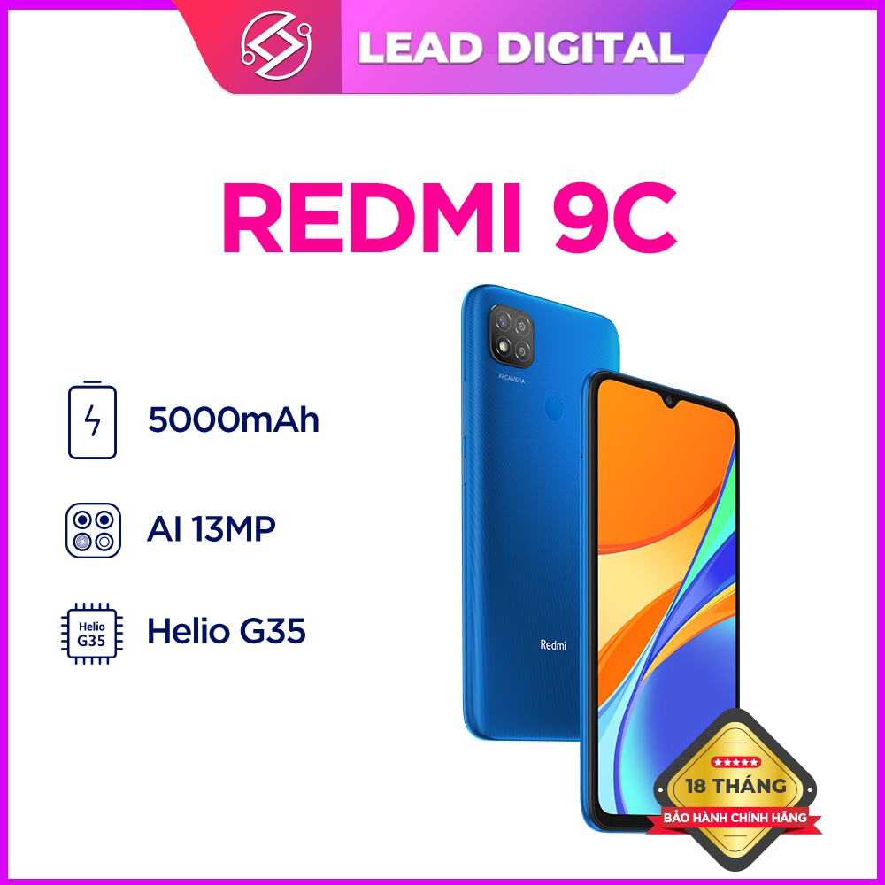 Điện thoại Xiaomi Redmi 9C 3GB/64GB-Hàng Chính Hãng-Nguyên Seal 100%-Bảo Hành Điện tử 18th