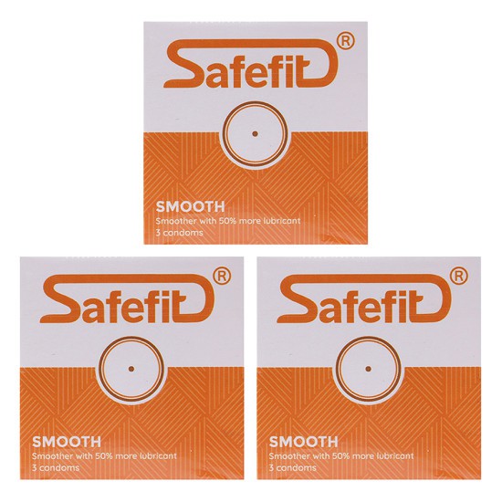 Combo 3 hộp Bao cao su SafeFit Smooth (hộp 3)