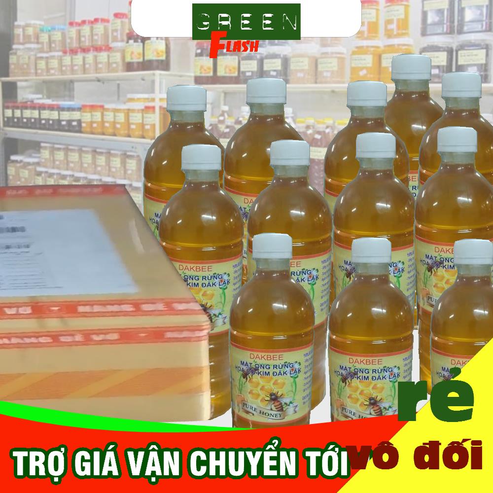 12 LÍT (12 CHAI) MẬT ONG RỪNG HOA CỎ KIM -  GIÁ BÁN SỈ KHÔNG QUA TRUNG GIAN [MD_DAKBEE]