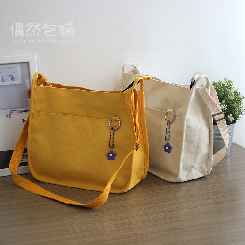 Túi Xách Canvas Sức Chứa Lớn Phong Cách Hàn Quốc Mới Cho Nam Nữ