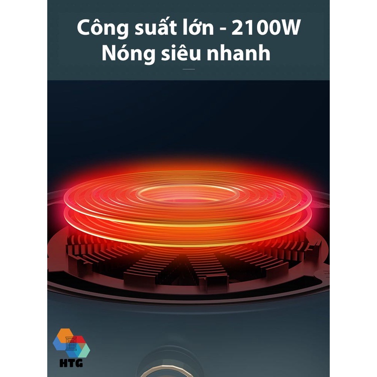 Bếp Từ Bear Dcl-a21b1 Cảm Ứng Thông Minh, Sử Dụng Siêu An Toàn, Bảo Vệ Quá Nhiệt, Tự Ngắt Và Nóng Siêu Tốc 2100w