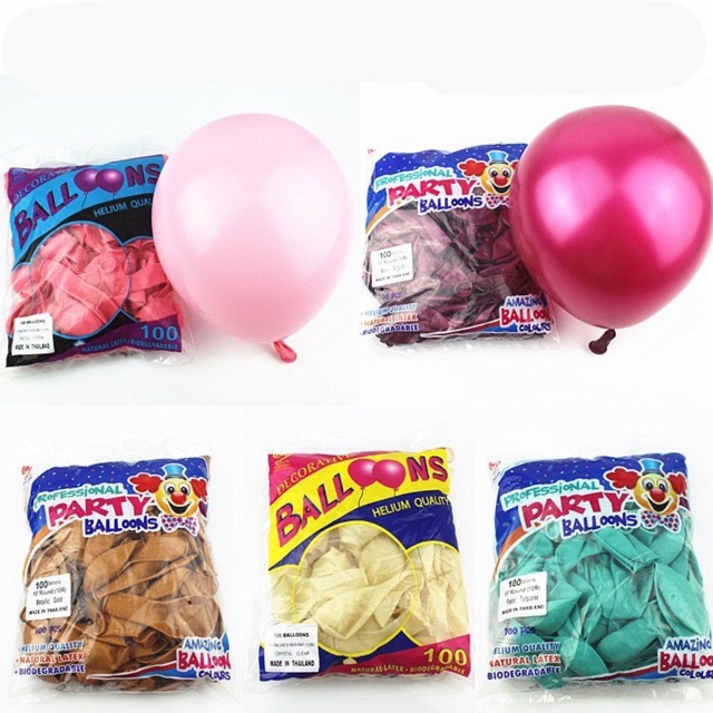 Combo 100q bóng bay các màu nhũ thái ( hàng đẹp)