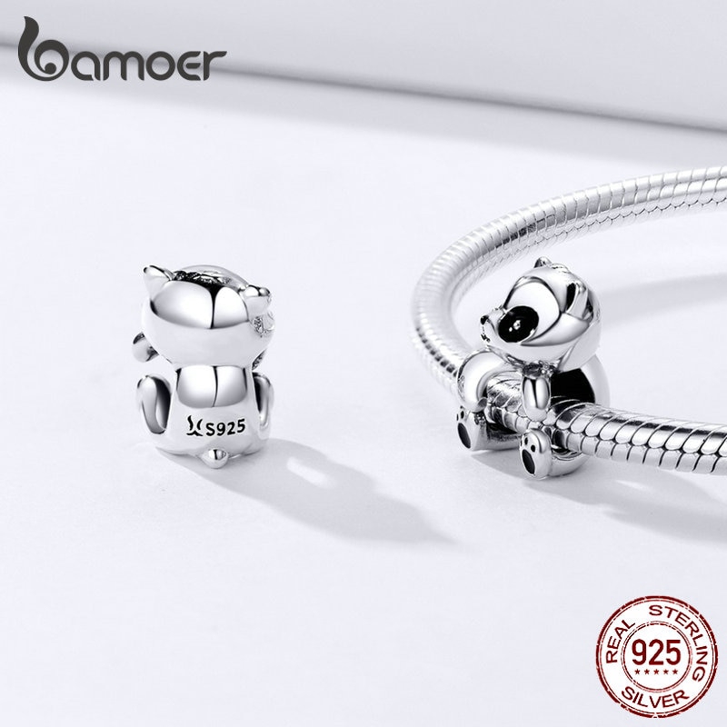 Hạt Xỏ Vòng Tay Bamoer Scc1175 Bạc 925 Kiểu Gấu Trúc Dễ Thương