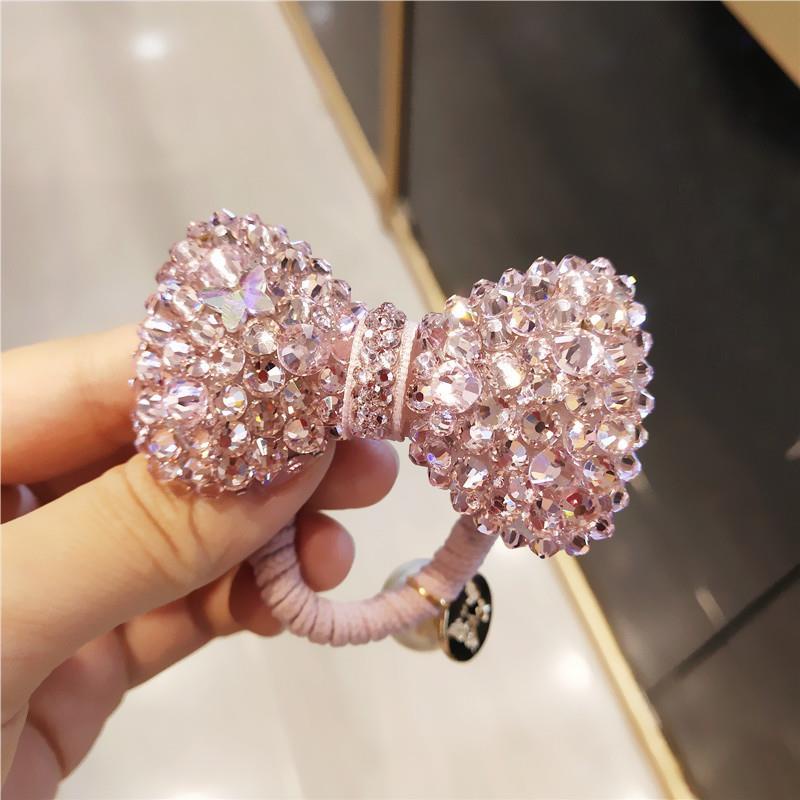 Dây Buộc Tóc Cao Su Đính Đá Đơn Giản Phong Cách Nhật Hàn Cho Nữ