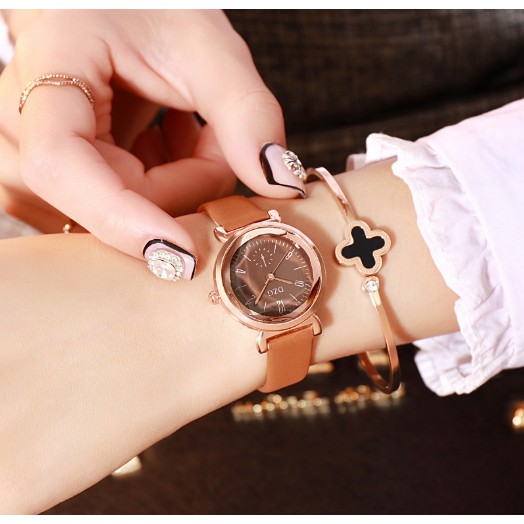 ĐỒNG HỒ NỮ DÂY DA DZG MẶT 3D LA MÃ 338 THỜI TRANG SIÊU ĐẸP | BigBuy360 - bigbuy360.vn