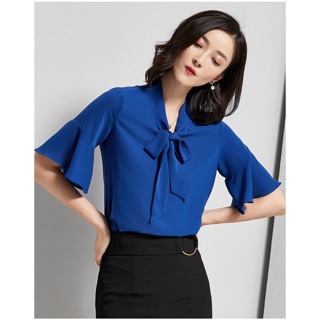 ÁO SƠ MI CỘT NƠ CỔ TAY LỠ(ẢNH THẬT LƯỚT NGANG XEM)