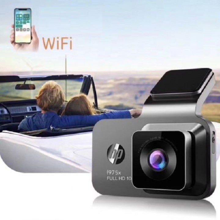 Camera hành trình ô tô thương hiệu cao cấp HP f975x tích hợp camera lùi Wifi GPS, độ nét Full HD (Bảo hành 12 tháng)