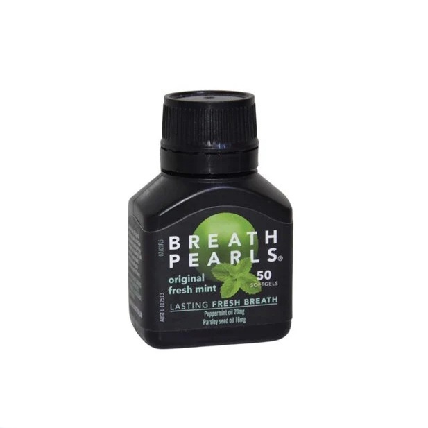 Kẹo thơm miệng Breath Pearls Natural Úc hộp 50 viên