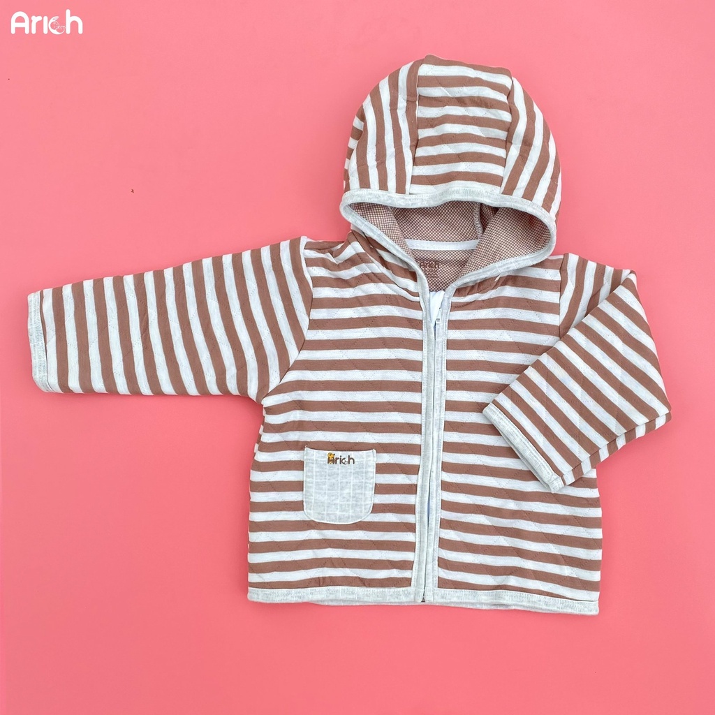 Áo khoác chần bông vải sợi tre cao cấp Arich sizs 9M-4Y