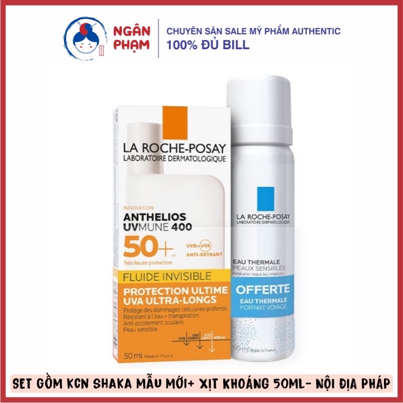 Set Kem Chống Nắng La RochePosay Shaka + xịt khoáng 50ml