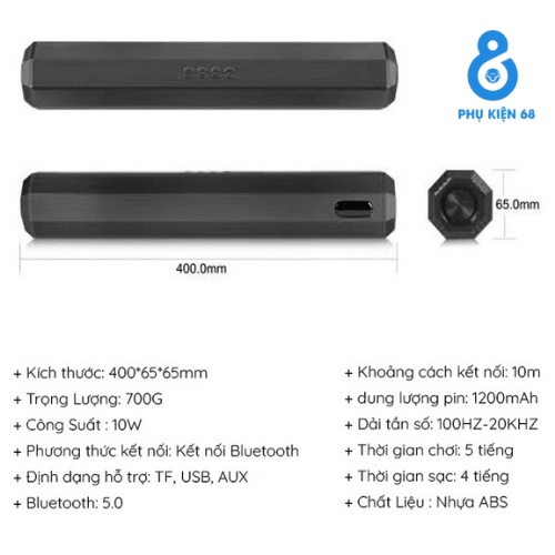 Loa Bluetooth Không Dây A21, A2 Siêu Bass Hỗ Trợ TF , Đài FM, USB,AUX 3.5, Dáng dài 2 loa cực đỉnh