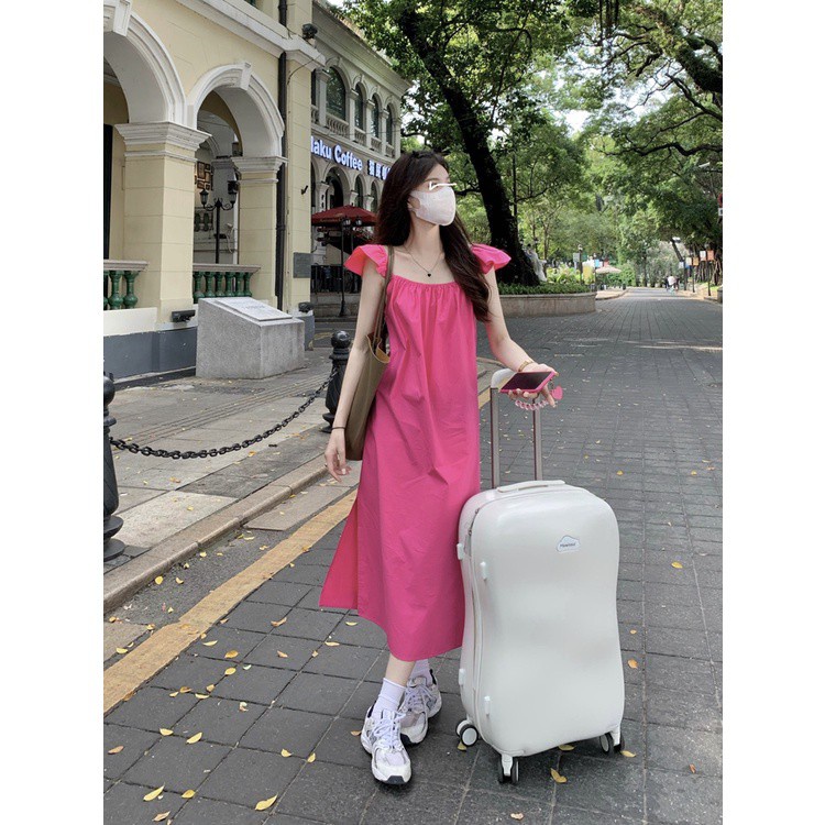 Đầm hai dây không tay thời trang mùa hè mặc thường ngày dành cho nữ