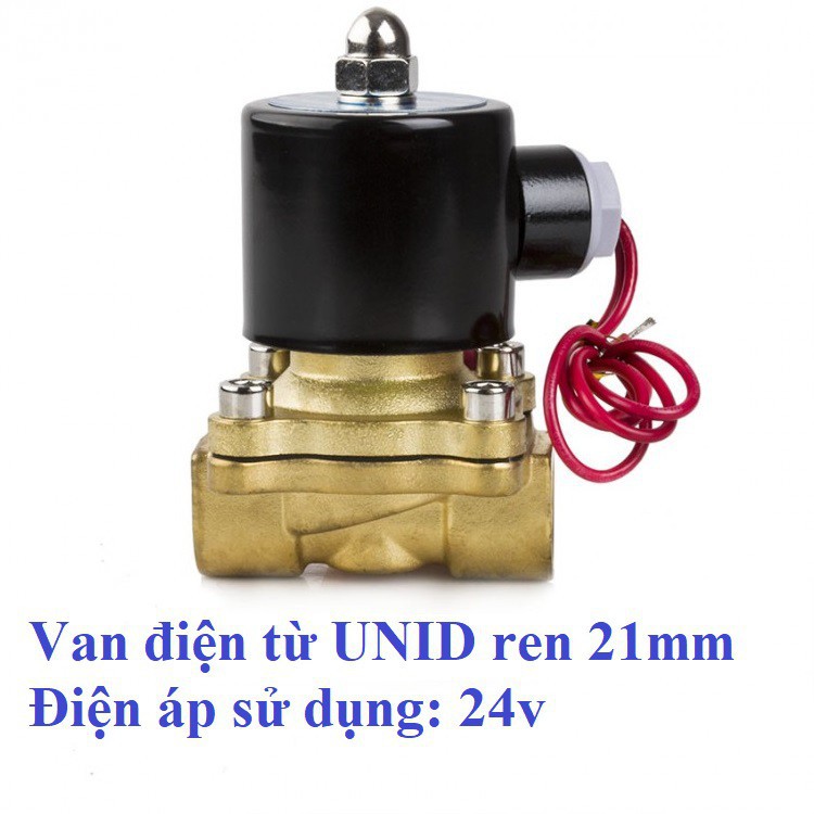 Bán sỉ Van điện từ UNID - phi 21, dùng điện 220V hoặc 24v - Van đóng khi cắt nguồn điện hàng nhập khẩu, hàng chính hãng.