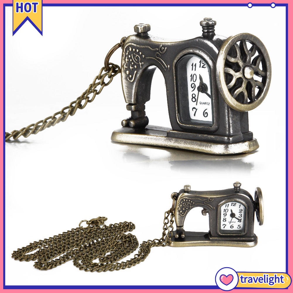 Đồng Hồ Quả Quýt Mặt Hình Máy May Phong Cách Vintage K3