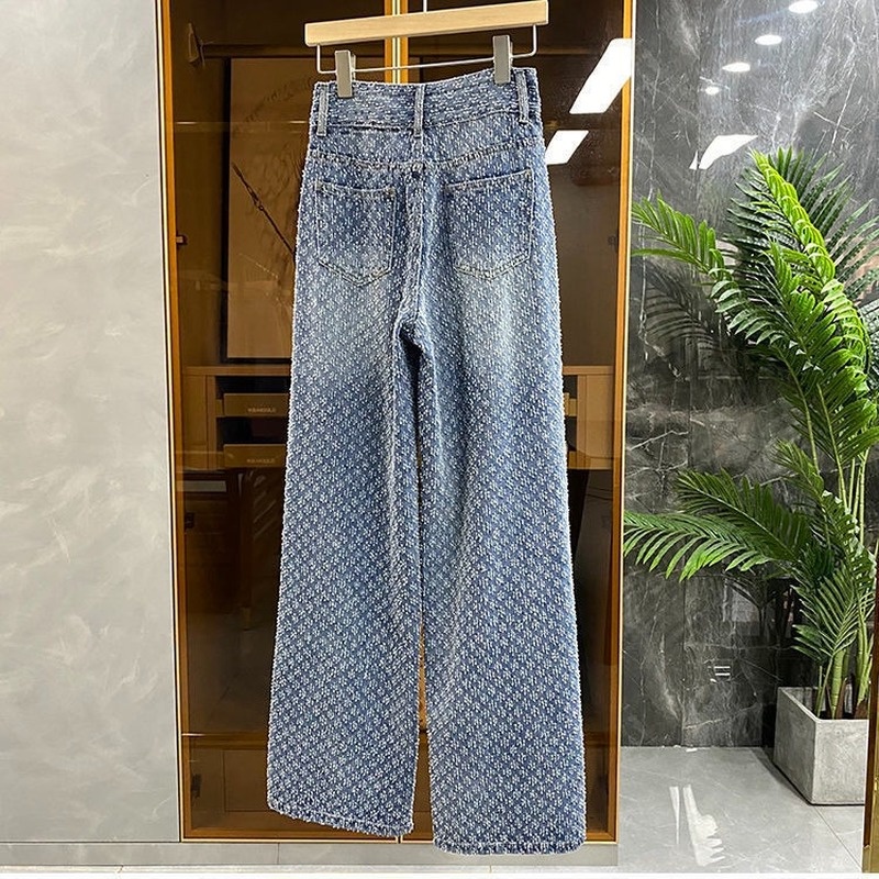Quần Jean Nữ Ống Rộng Lưng Cao Dễ Phối Đồ Thời Trang Mùa Thu 2022 Mới