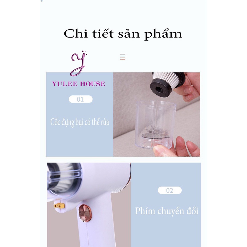 MÁY HÚT BỤI CẦM TAY MINI KHÔNG DÂY - MÁY HÚT VE BỌ CHÓ - THIẾT BỊ LÀM SẠCH GIƯỜNG NỆM 2 KIỂU DÁNG - BẢO HÀNH 6 THÁNG