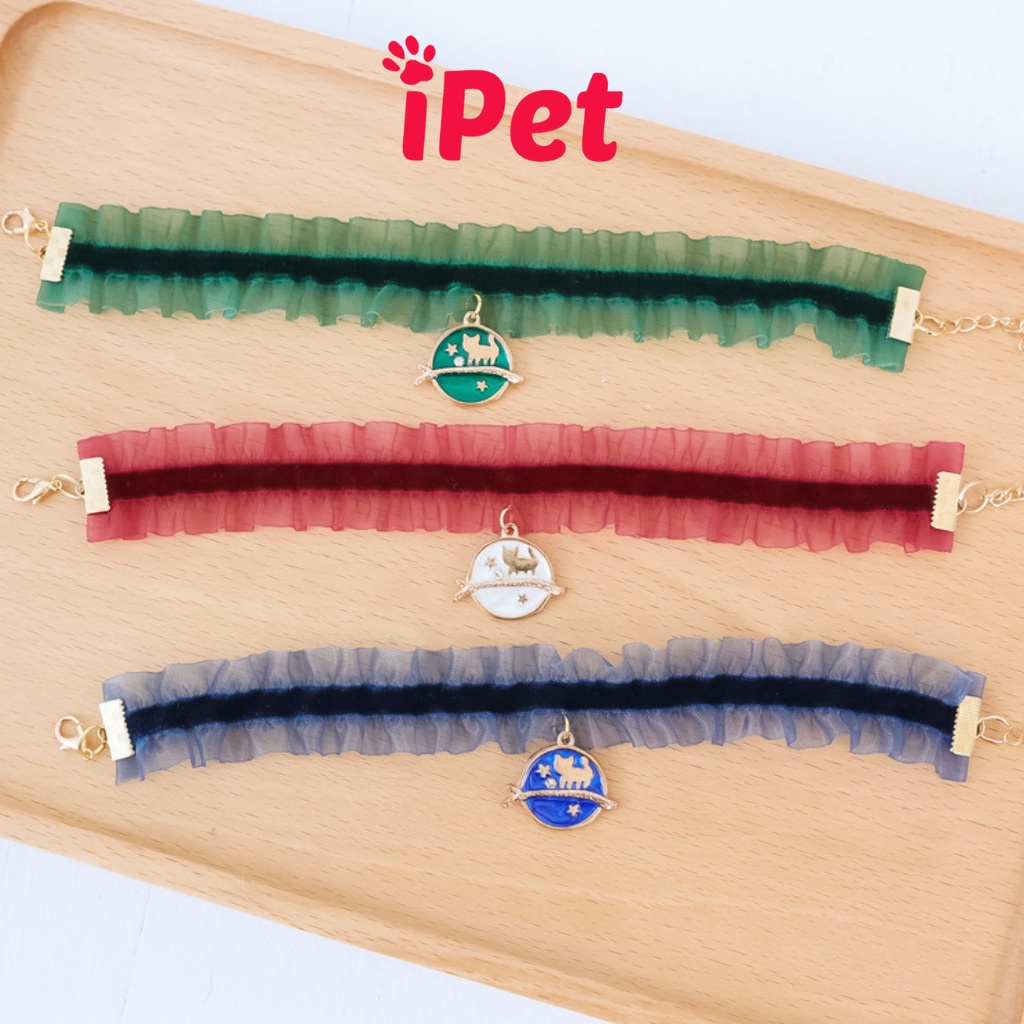 Vòng Cổ Ren Dễ Thương Cho Thú Cưng Chó Mèo - iPet Shop