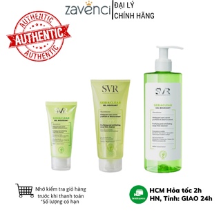 Gel rửa mặt svr không chứa xà phòng cho da dầu 400ml sebiaclear gel moussant- zavenci