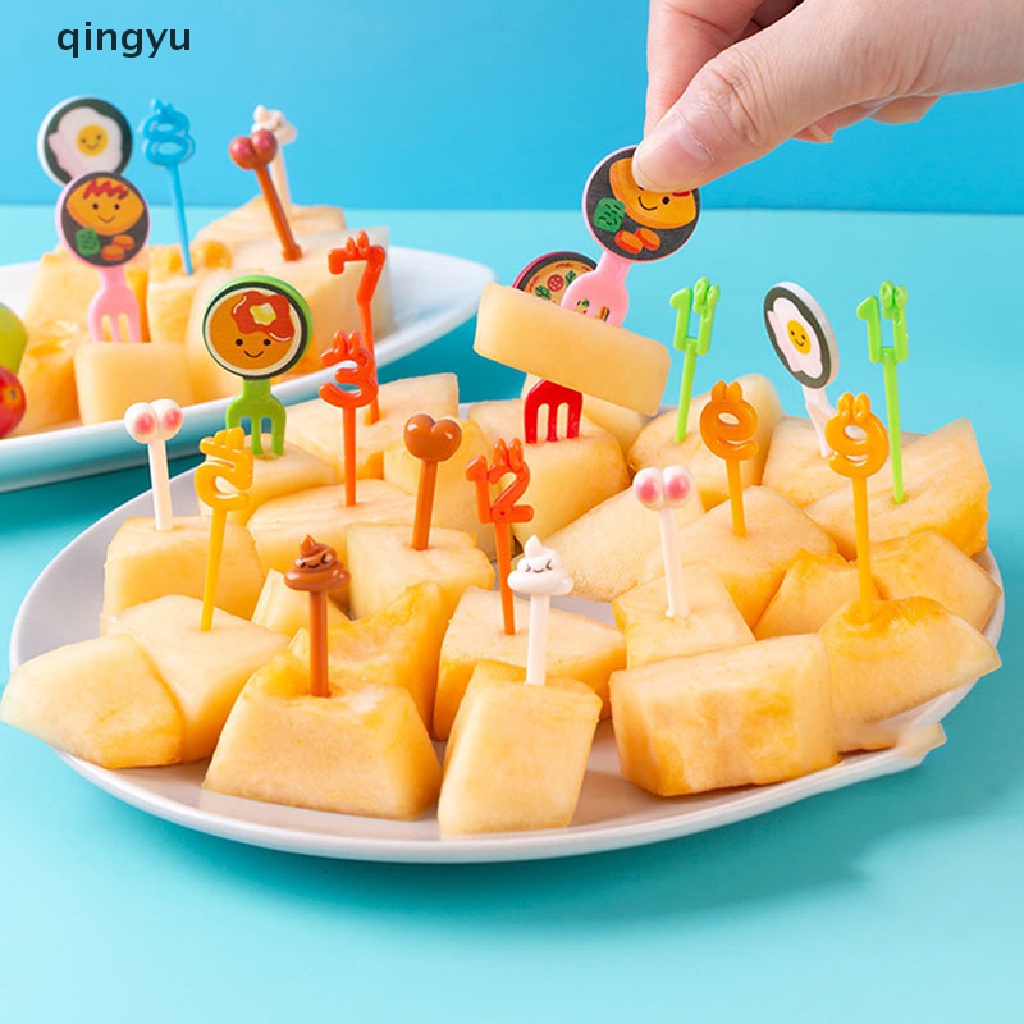 Set 8 / 10 / 24 Nĩa Ăn Trái Cây / Tráng Miệng Mini Trang Trí Dành Cho Trẻ Em