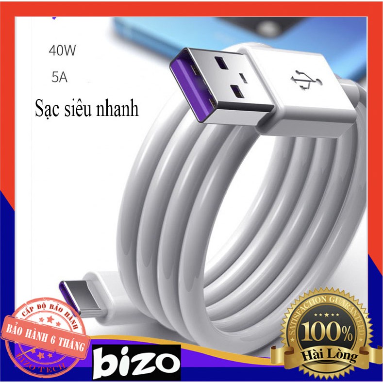 Cáp sạc nhanh Type-C 5A cho điện thoại Android Huawei XiaoMi OPPO