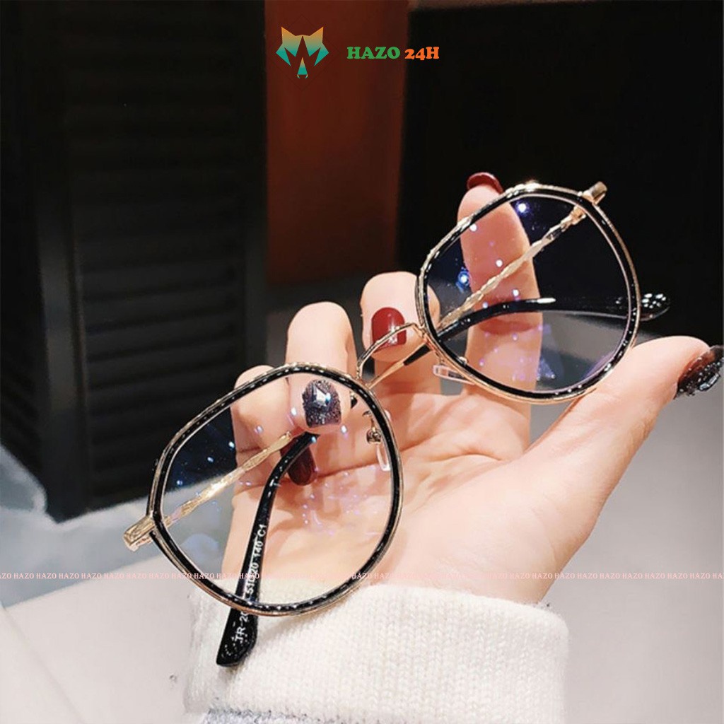 Mắt Kính Gọng Cận Hot Girl Kim Loại M510 Cao Cấp Sang Chảnh Siêu Hot - Hazo