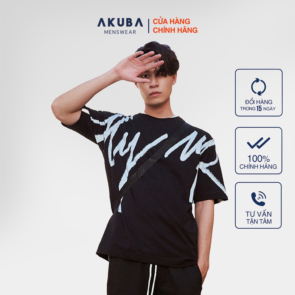 Áo Thun Nam Oversize Tay Ngắn AKUBA | 01JW027 | BigBuy360 - bigbuy360.vn