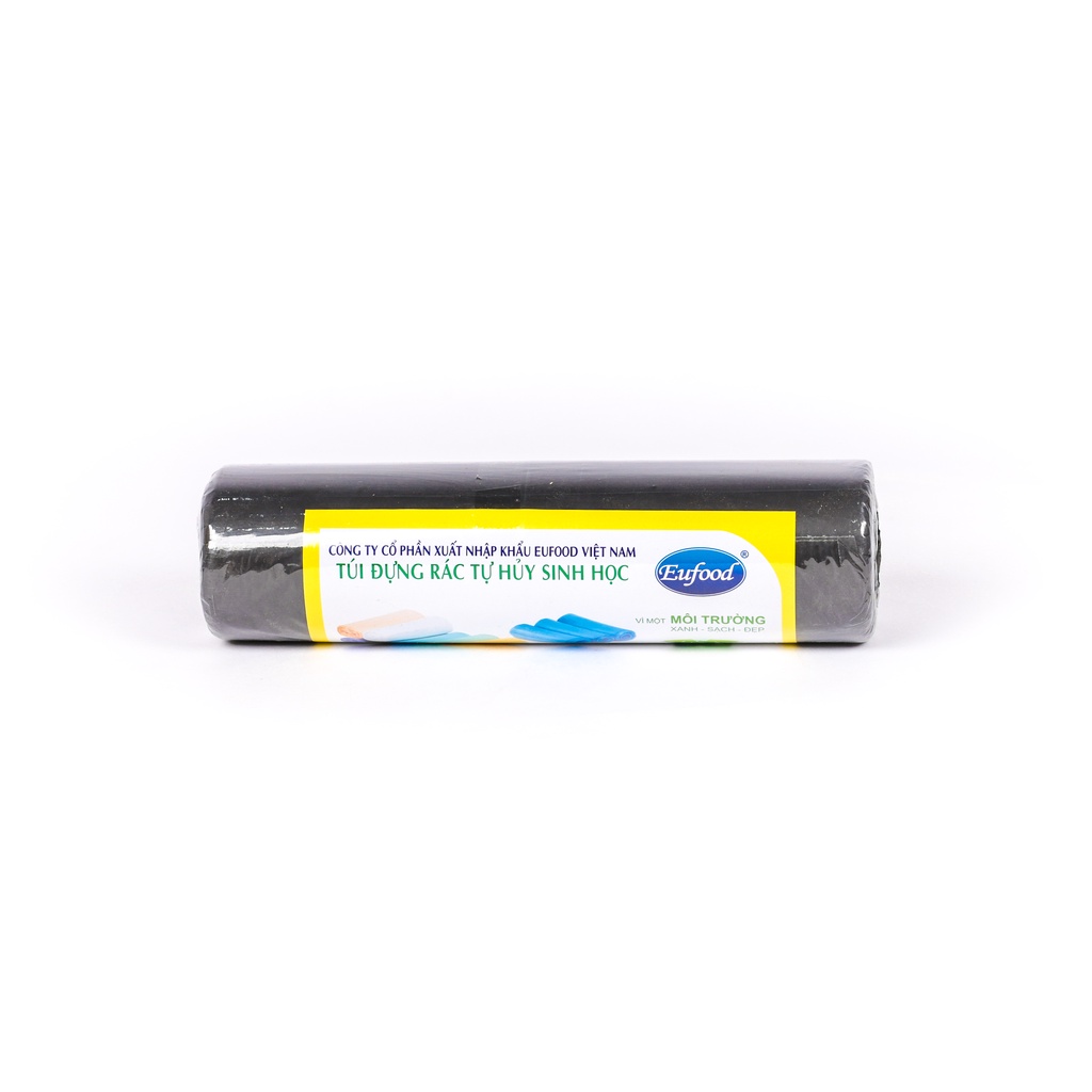 Túi Rác Tự Phân Hủy Sinh Học Màu Đen 55 x 65cm (1kg/cuộn) - EUFOOD Việt Nam - Bảo Vệ Môi Trường Tiện Dụng