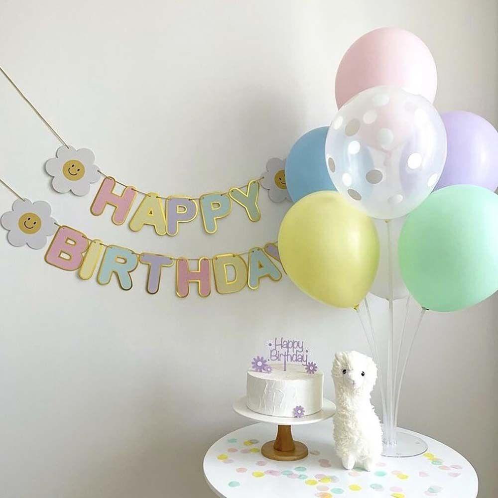 Dây Treo Bong Bóng Trang Trí Tiệc Sinh Nhật Hình Hoa Cúc Dễ Thương
