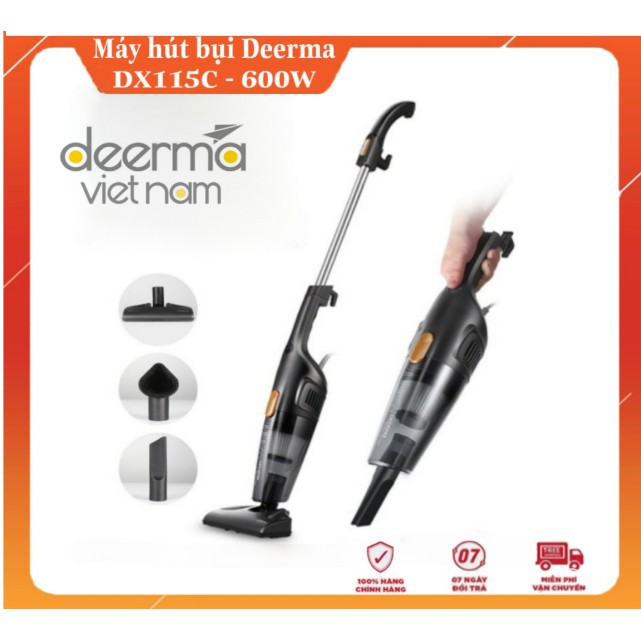 Máy hút bụi gia đình Xiaomi Deerma DX115C (hút được cả chăn đệm, thảm sàn, mạng nhện....) | BigBuy360 - bigbuy360.vn