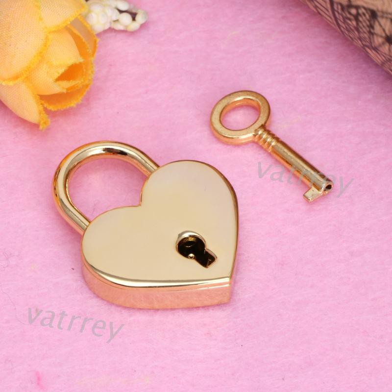 Mini Heart Shaped Lock with for Key Wedding Keyed Padlocks Vintage for Wish Lock Personalized Love Padlock for Anniversa