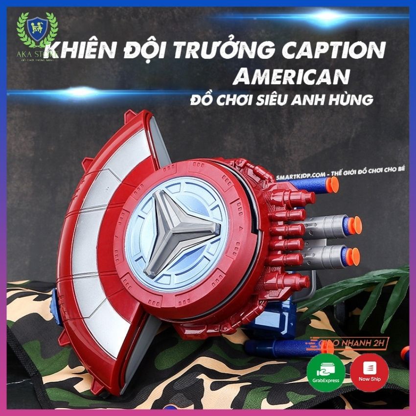 [QUÀ 10K] Khiên đội trưởng mỹ captain american chất liệu nhựa nguyên sinh ABS cao cấp, AKA Store